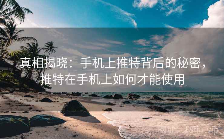 真相揭晓：手机上推特背后的秘密，推特在手机上如何才能使用