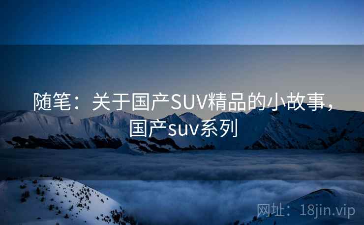 随笔：关于国产SUV精品的小故事，国产suv系列