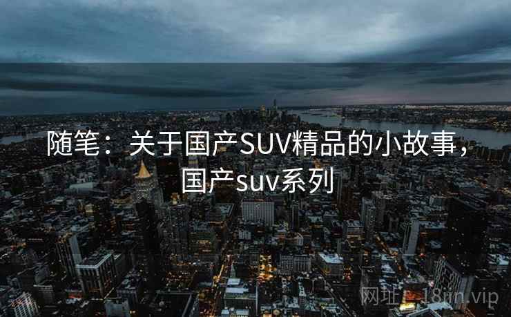 随笔：关于国产SUV精品的小故事，国产suv系列